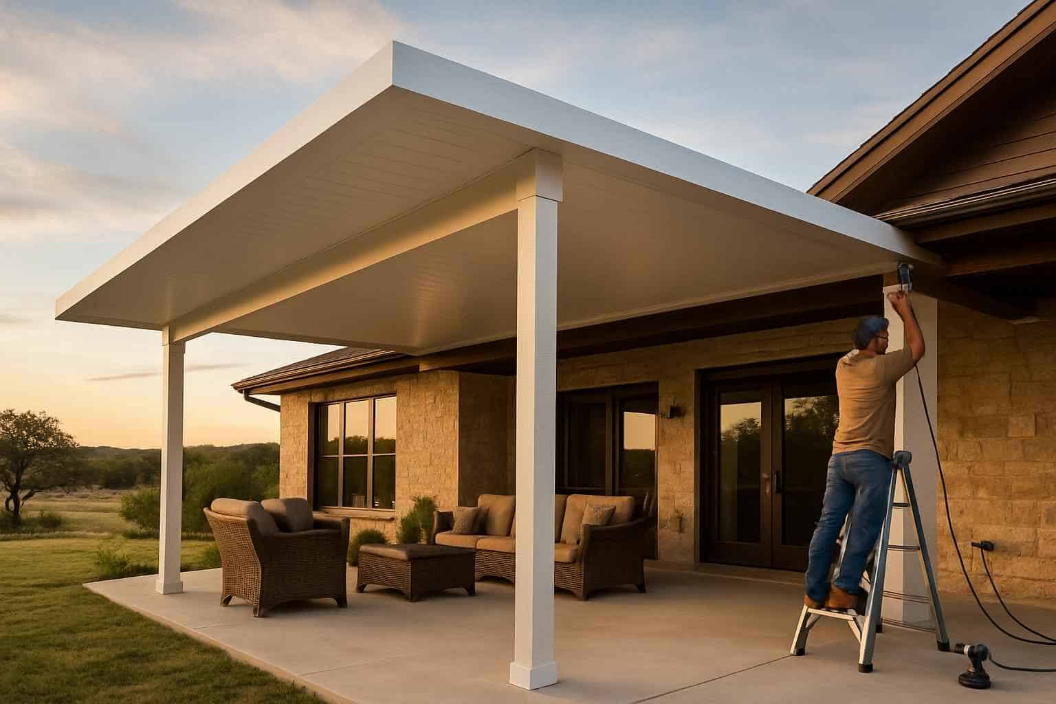 Insulated Patio Cover Installation in Hye TX