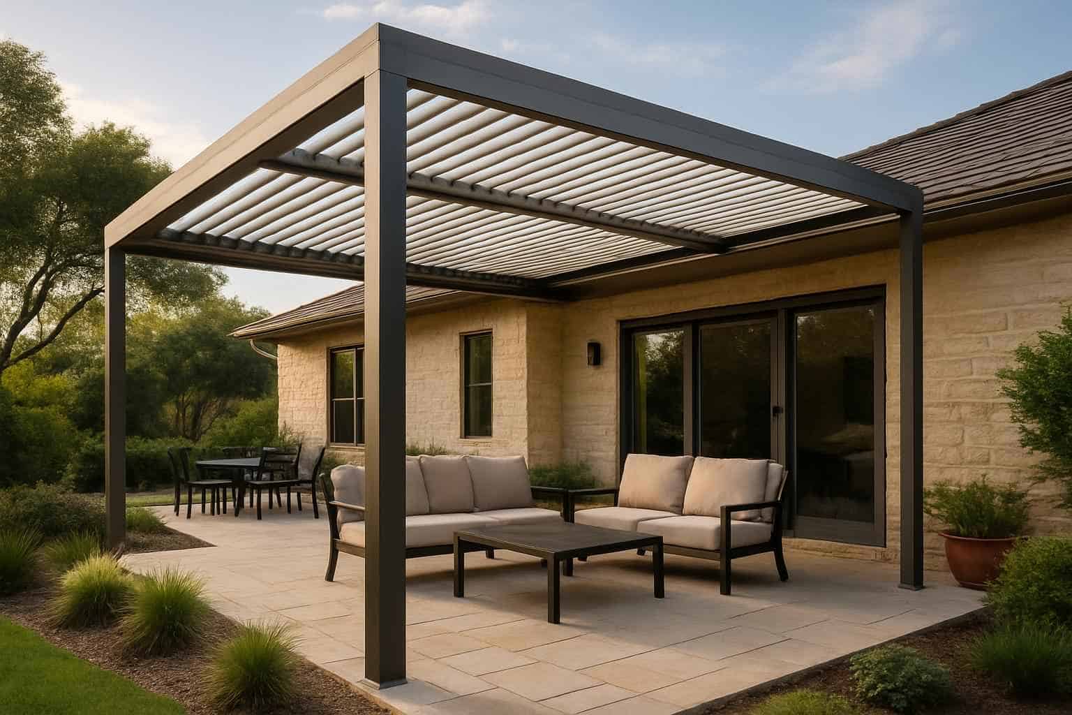 Patio Cover Installation Contractor In Comfort TX Louvered Patio Cover Installer in Comfort TX