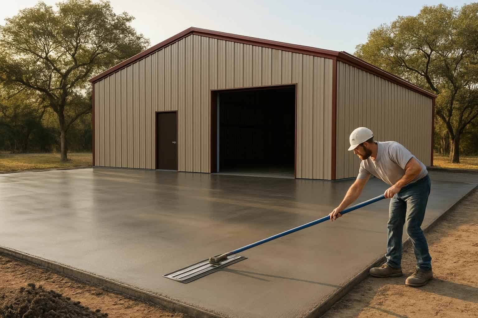 Metal Building Slab Contractor in Comfort TX