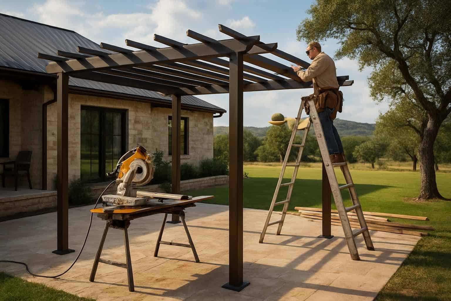 Metal Pergola Builder in Hye TX