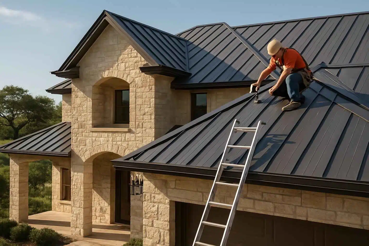 Metal Roof Installation Service in Hye TX