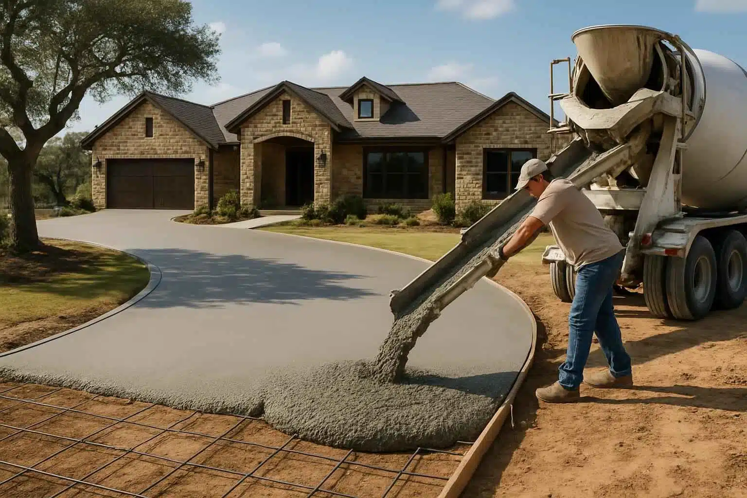 New Driveway Pour Service in Harper TX