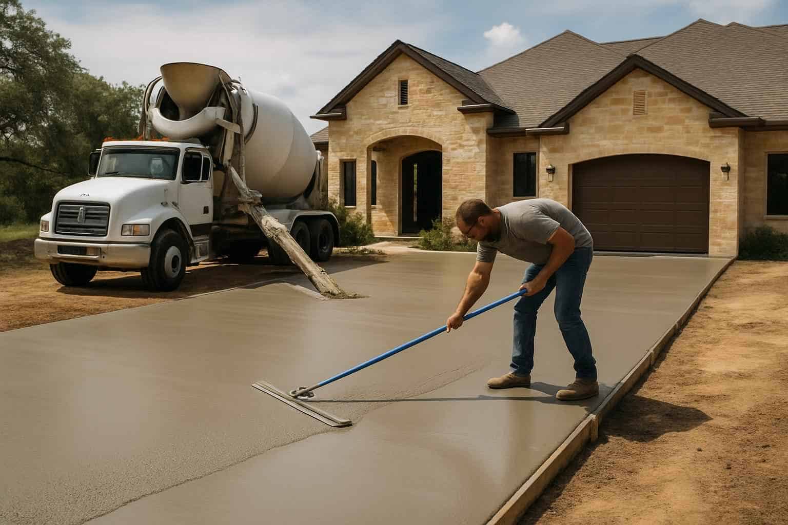 Concrete Driveway Contractor In Hye TX New Driveway Pour Service in Hye TX
