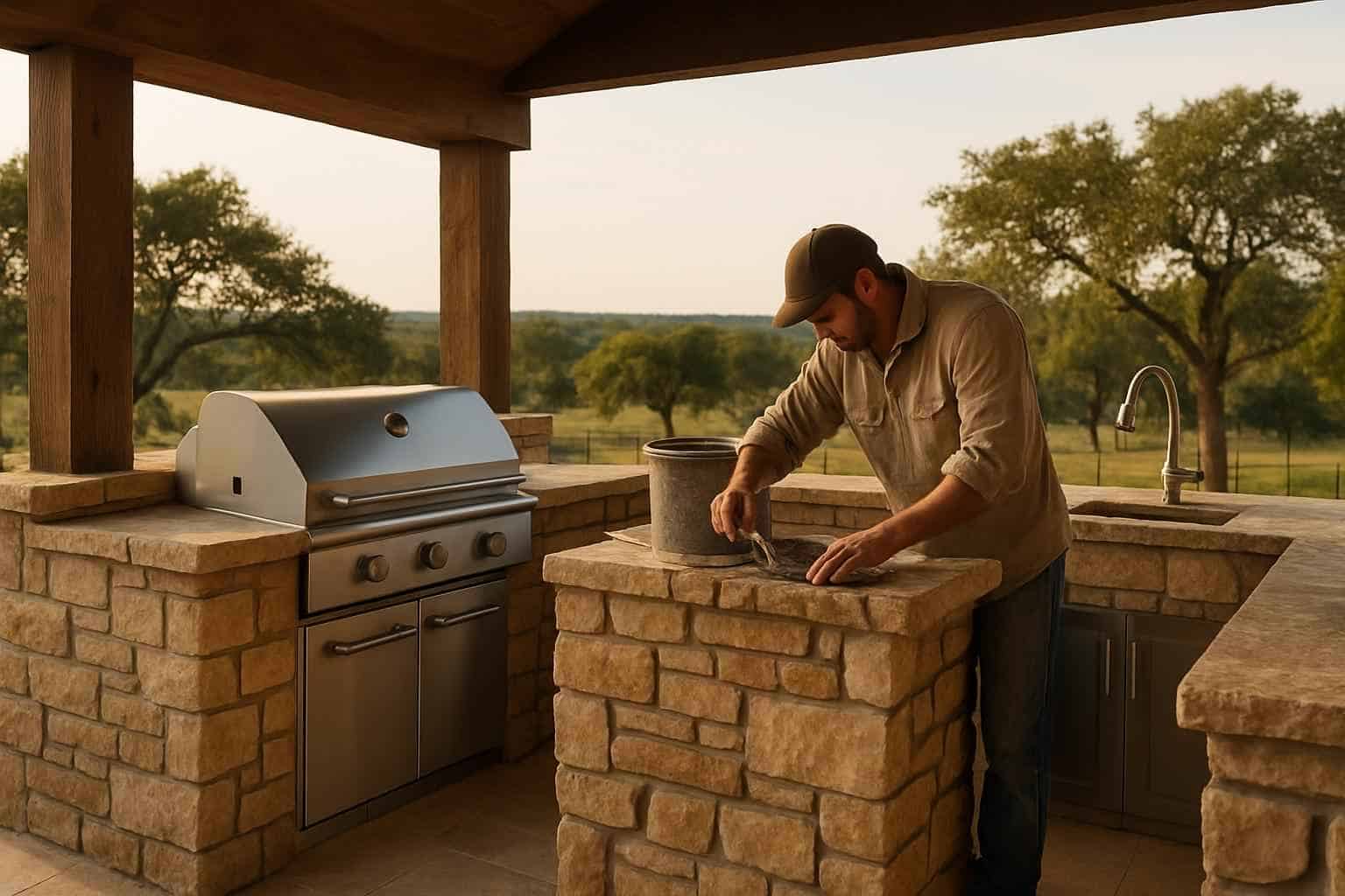 Outdoor Kitchen Masonry Contractor in Harper TX