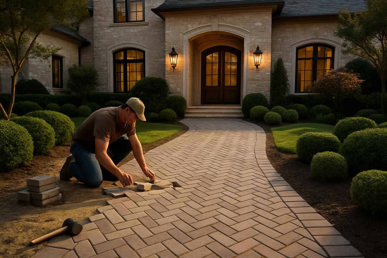 Paver Walkway Installation Service in Comfort TX