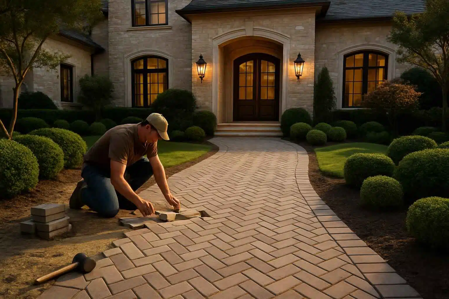 Paver Walkway Installation Service in Comfort TX