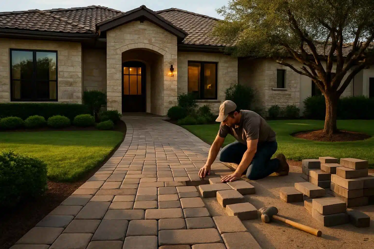 Paver Walkway Installation Service in Doss TX