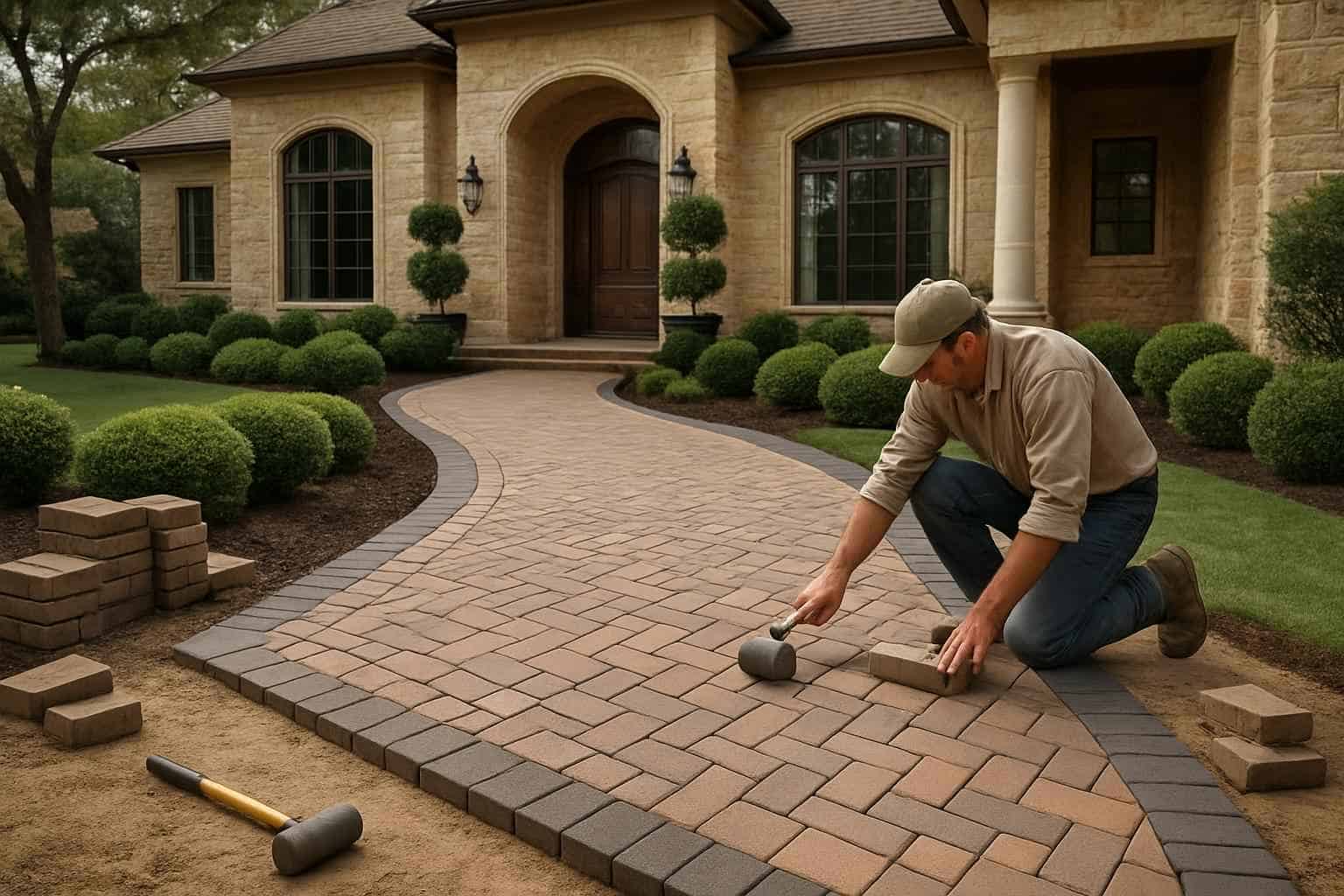 Paver Walkway Installation Service in Harper TX