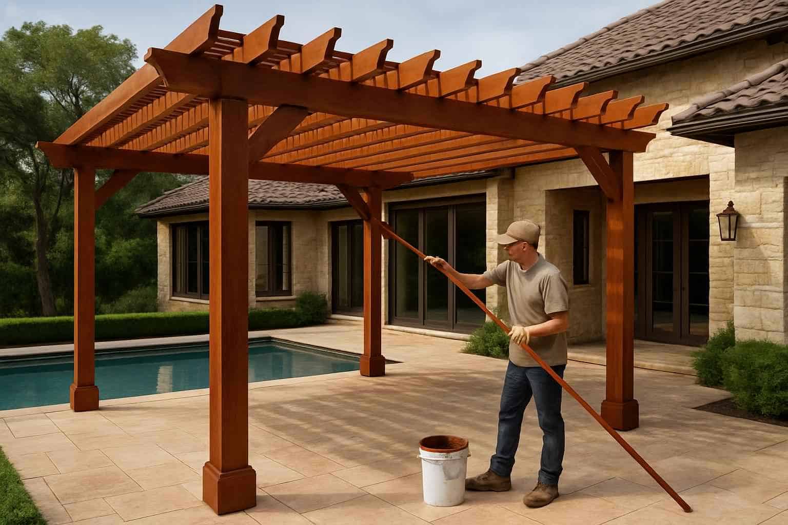 Pergola Stain Service in Comfort TX