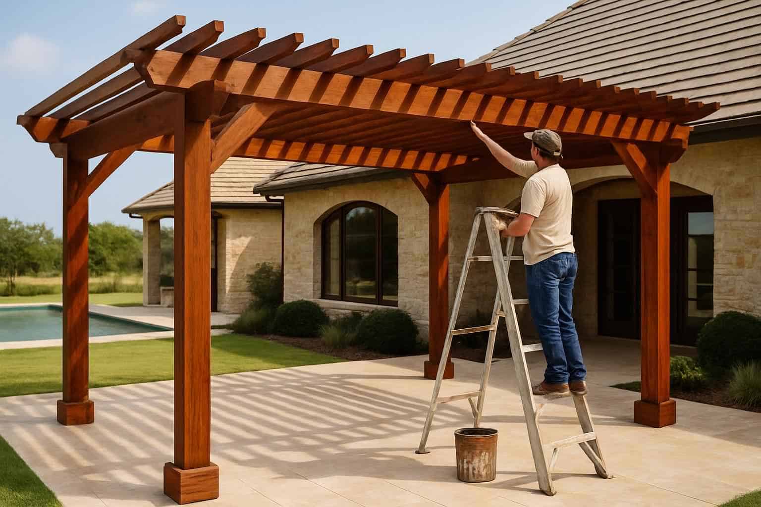 Pergola Stain Service in Hye TX