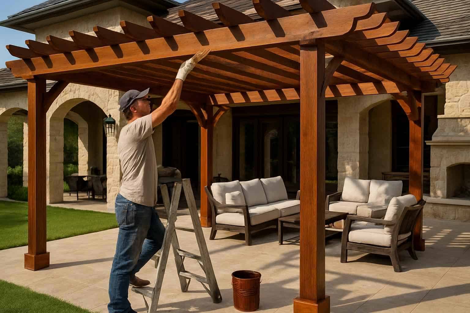 Pergola Stain Service in Kerrville TX