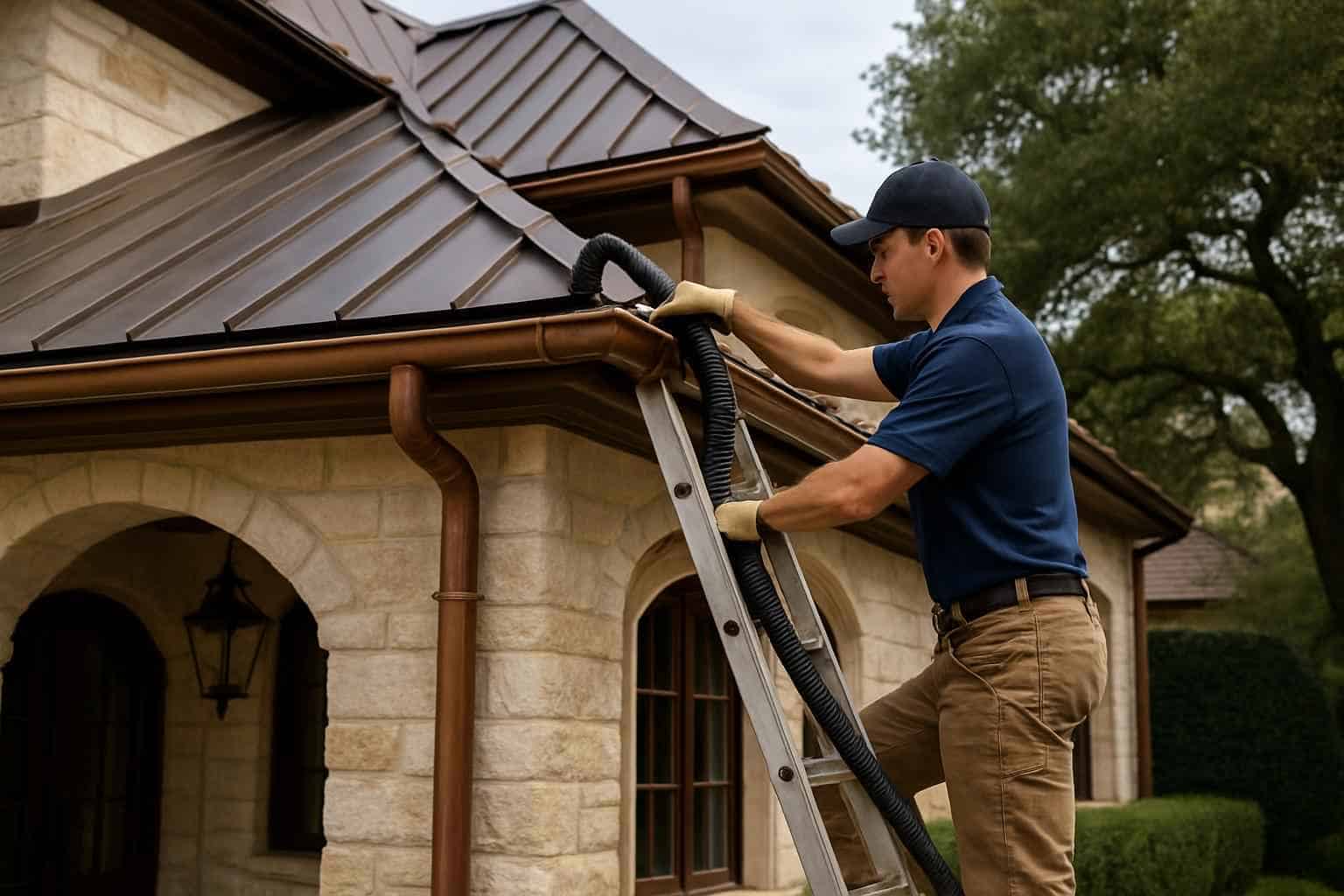 Rain Gutter Cleaning Service in Hye TX