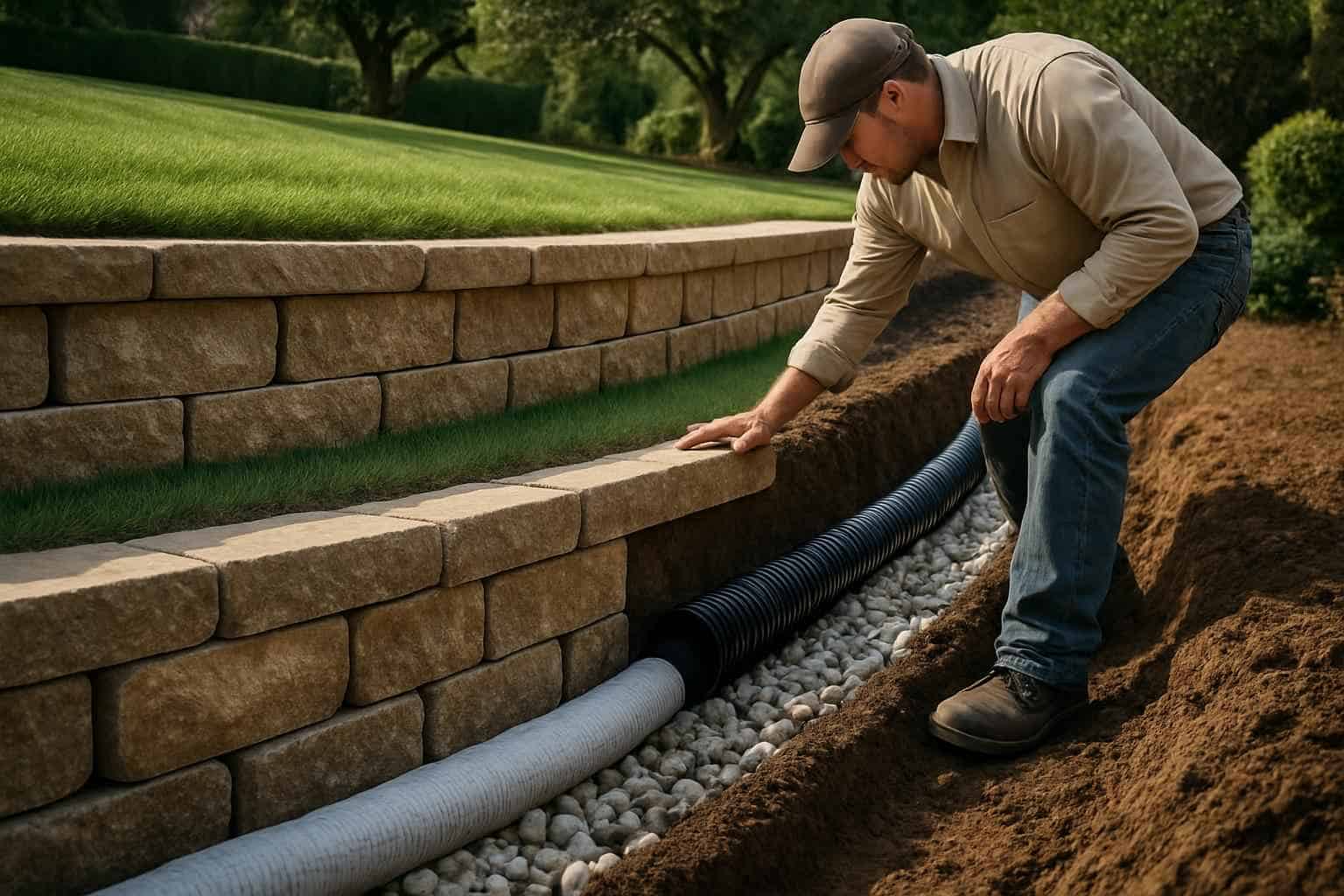 Retaining Wall Drainage Service in Comfort TX