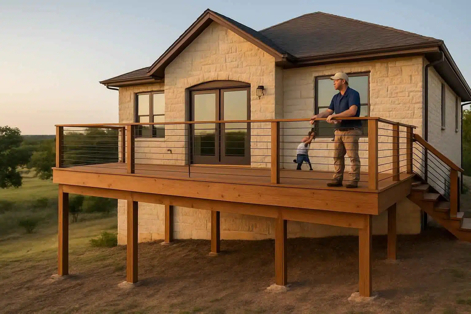 Second Story Deck Builder in Harper TX