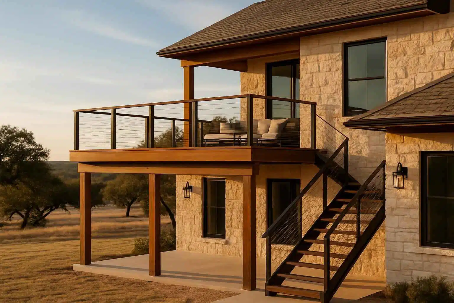 Second Story Deck Builder in Hye TX