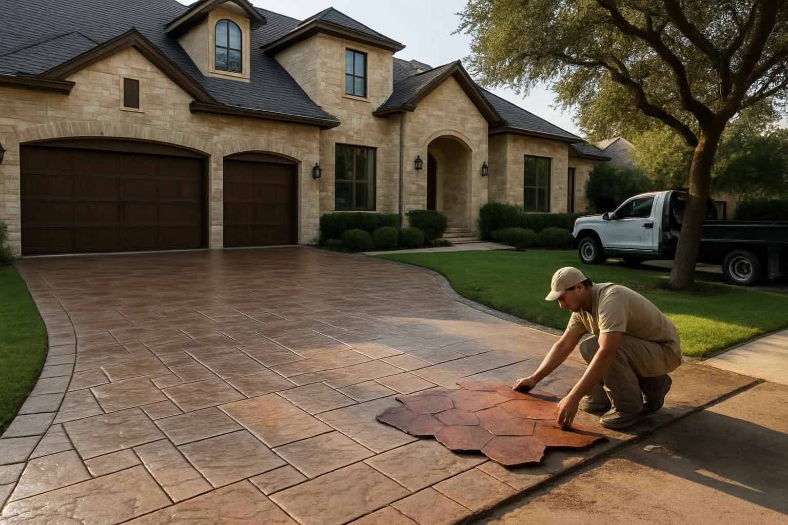 Stamped Concrete Driveway Contractor in Comfort TX
