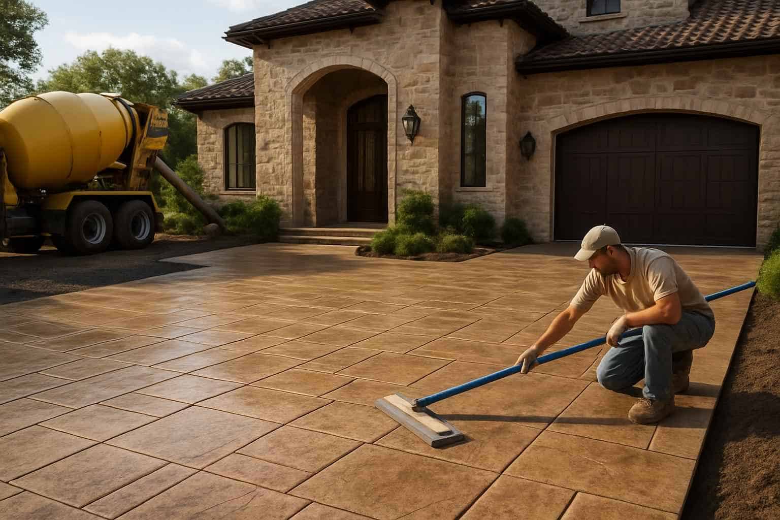 Stamped Concrete Driveway Contractor in Harper TX