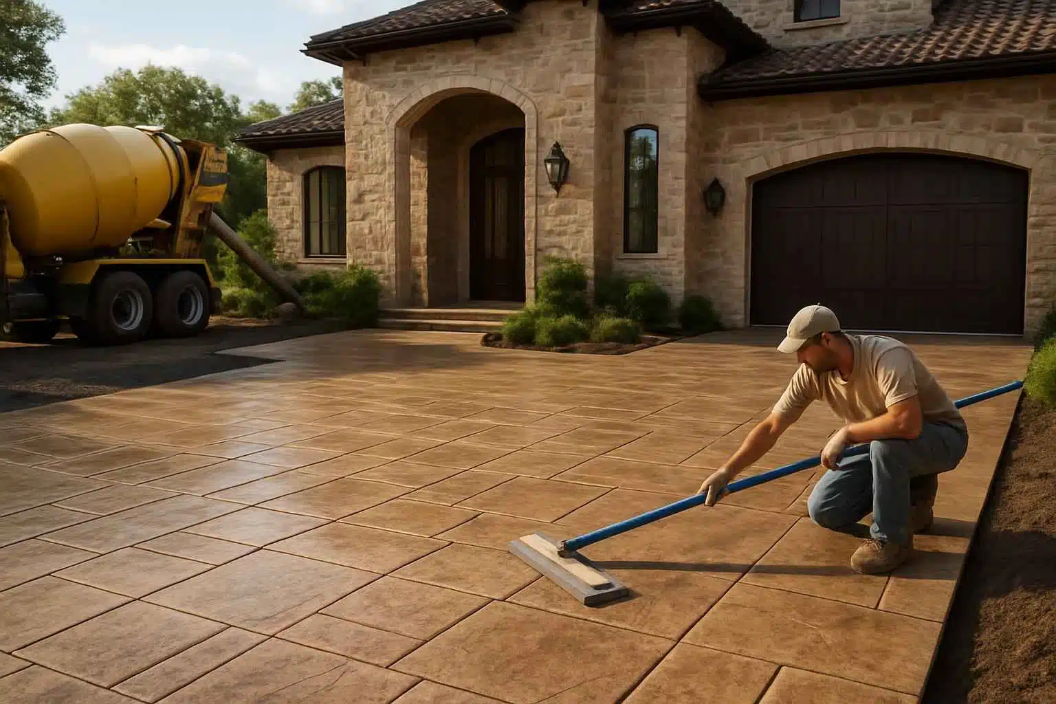 Stamped Concrete Driveway Contractor in Harper TX