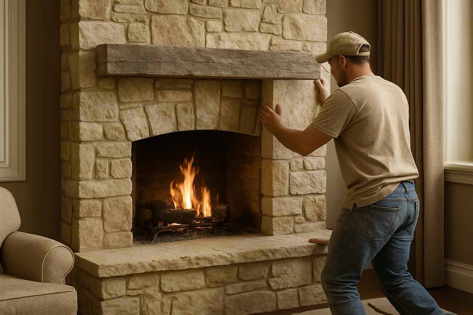 Stone Fireplace Surround Installer in Comfort TX