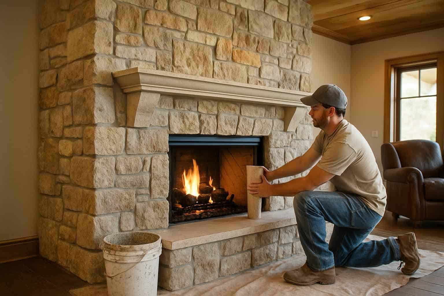 Stone Fireplace Surround Installer in Doss TX