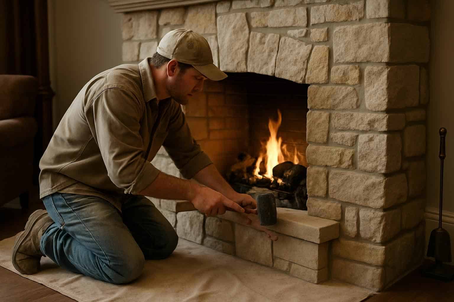 Stone Fireplace Surround Installer in Harper TX