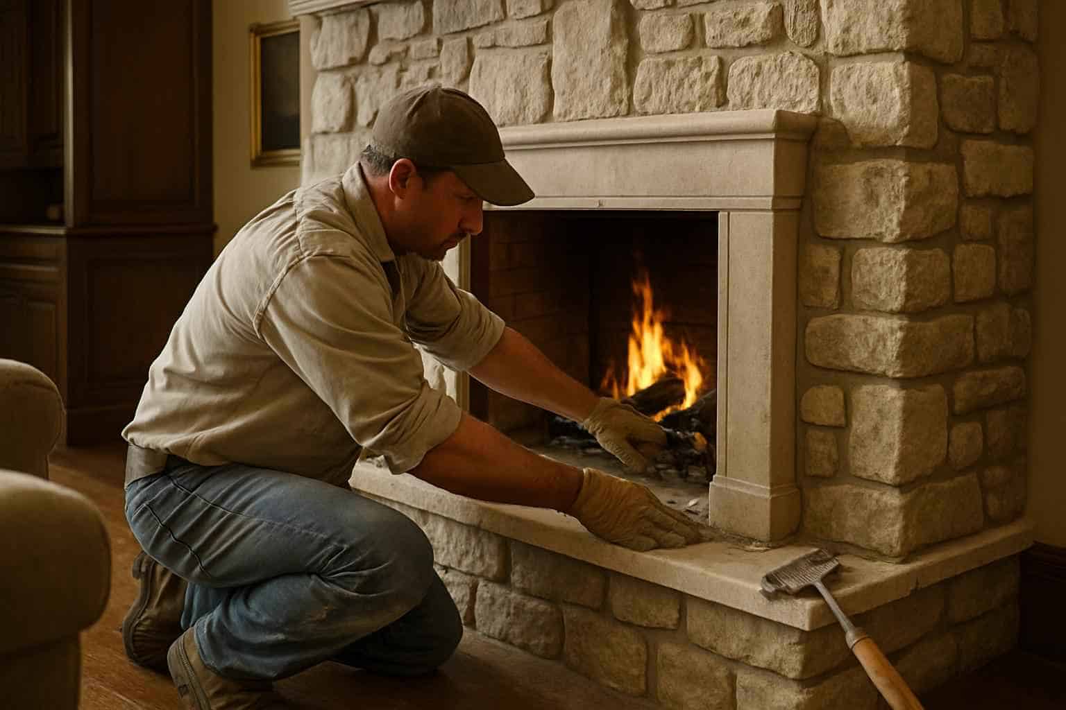 Stone Fireplace Surround Installer in Hye TX