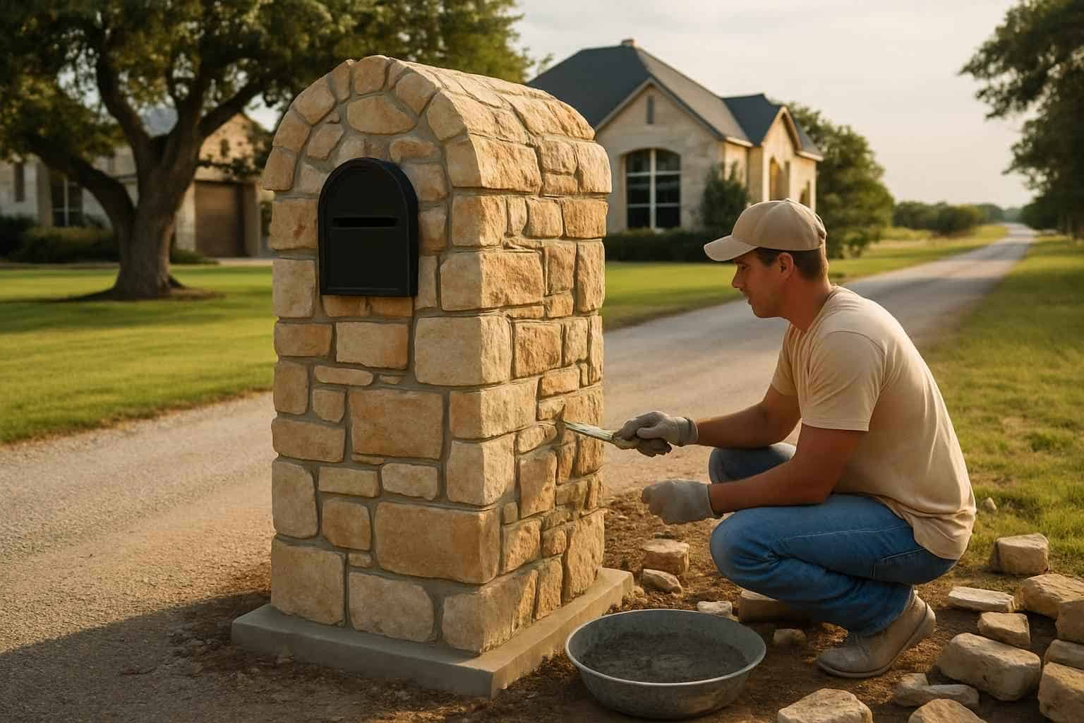 Stone Mailbox Masonry Service in Harper TX