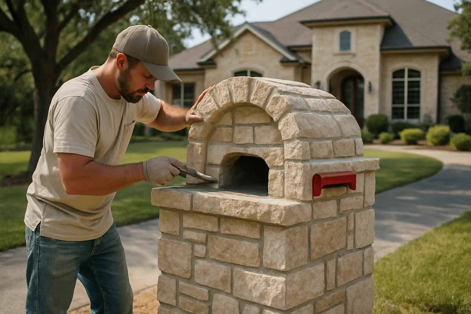 Stone Mailbox Masonry Service in Kerrville TX