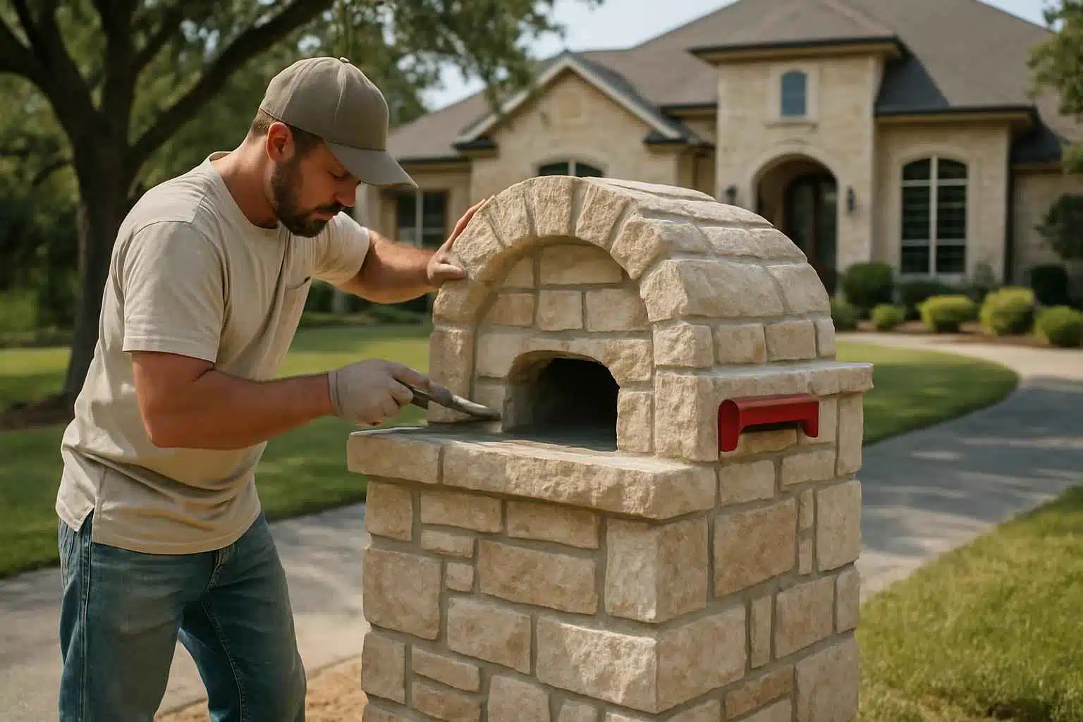 Stone Mailbox Masonry Service in Kerrville TX
