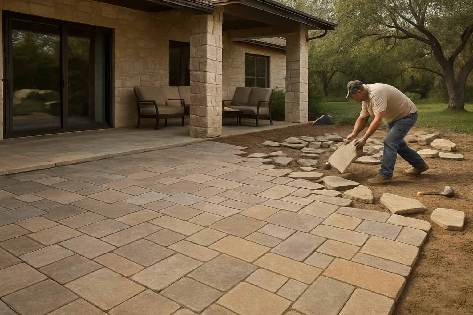 Stone Patio Installation Service in Comfort TX