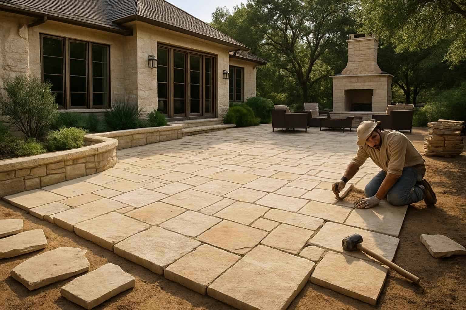 Stone Patio Installation Service in Doss TX