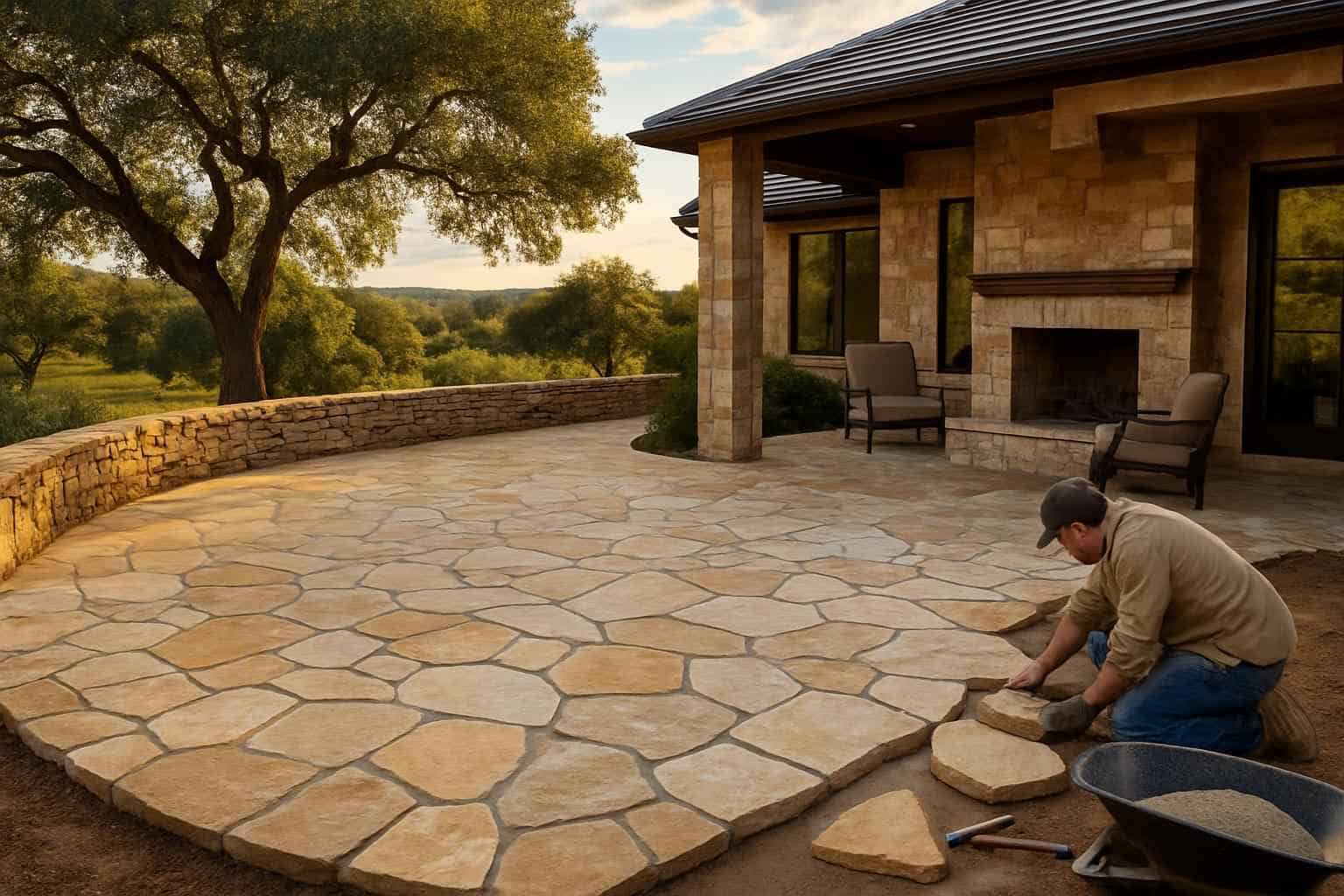 Stone Patio Installation Service in Hye TX