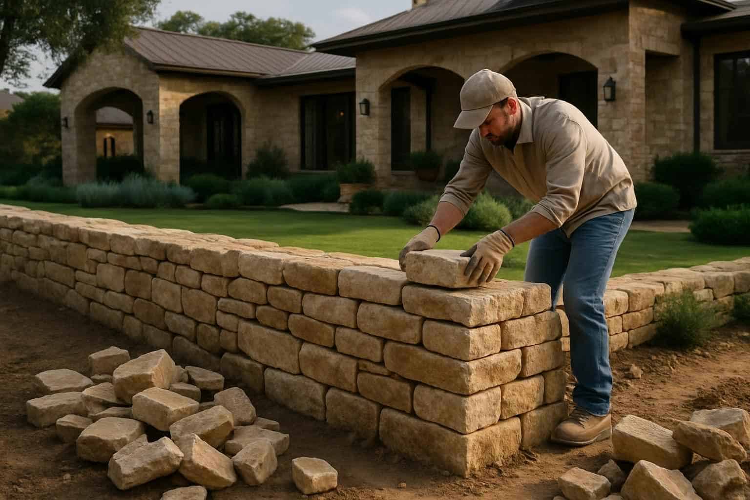Stone Retaining Wall Builder in Comfort TX