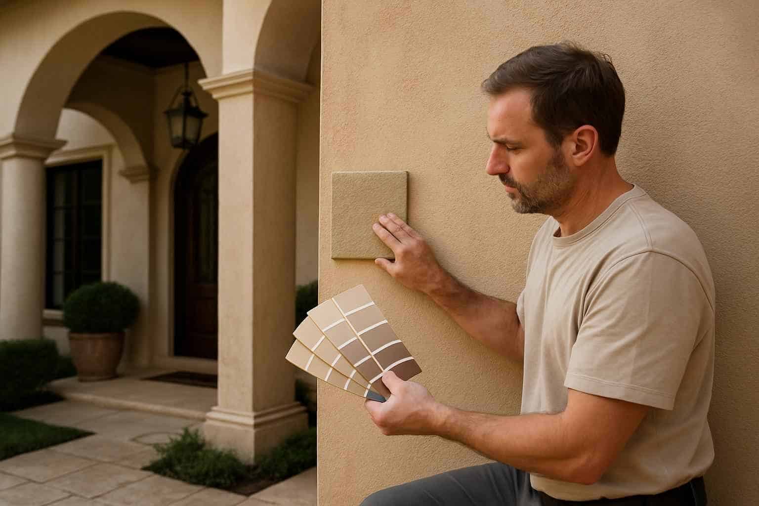 Stucco Repair Contractor In Comfort TX Stucco Color Match Service in Comfort TX
