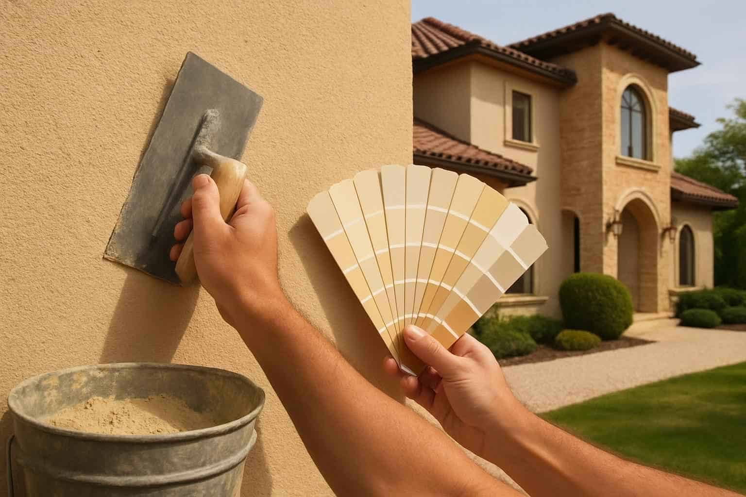Stucco Color Match Service in Hye TX