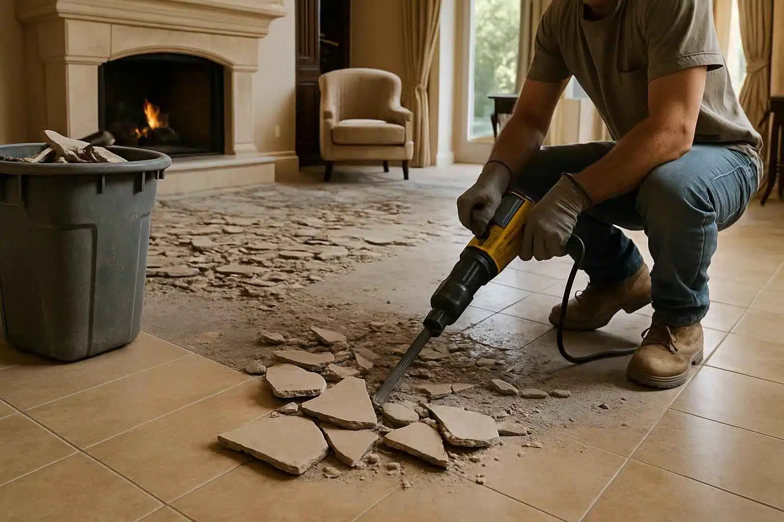 Tile Demolition Prep Service in Hye TX