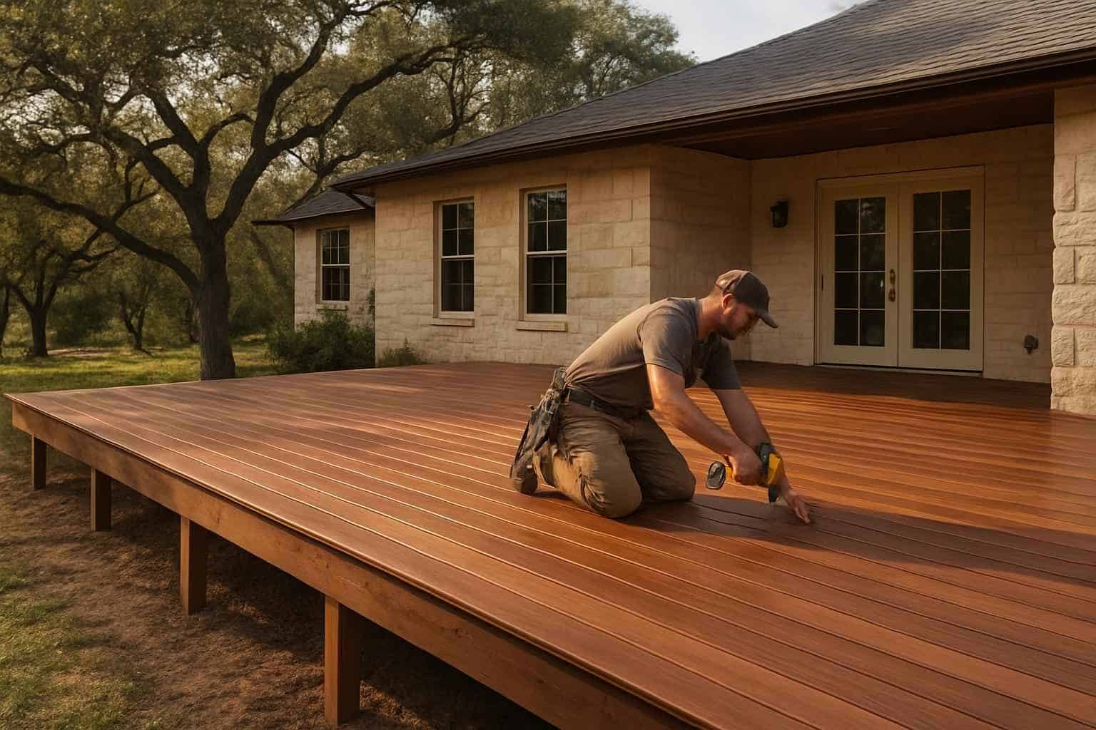 Wood Deck Builder in Comfort TX