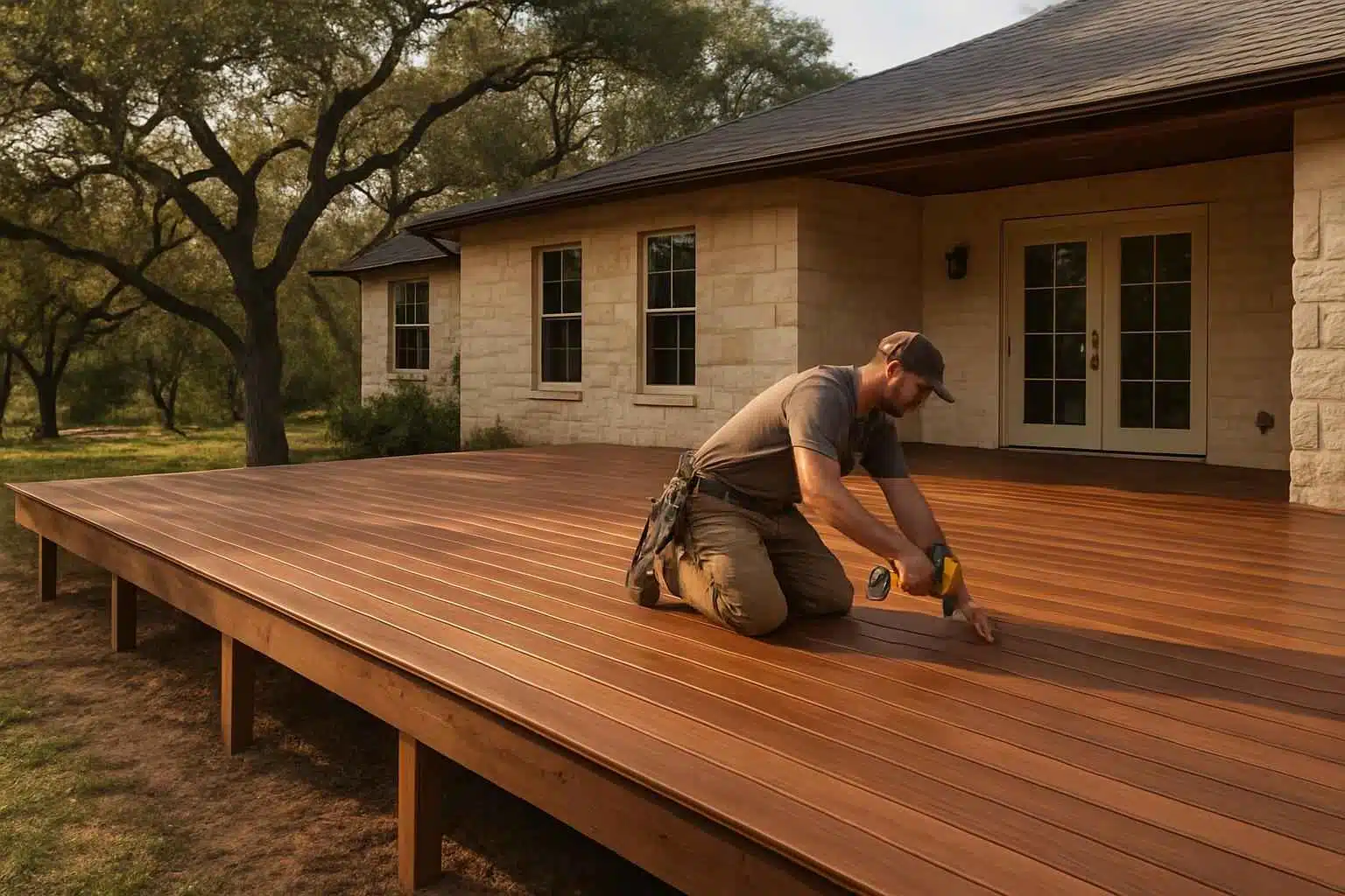 Wood Deck Builder in Comfort TX