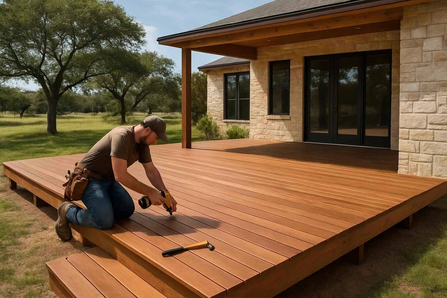 Wood Deck Builder in Harper TX