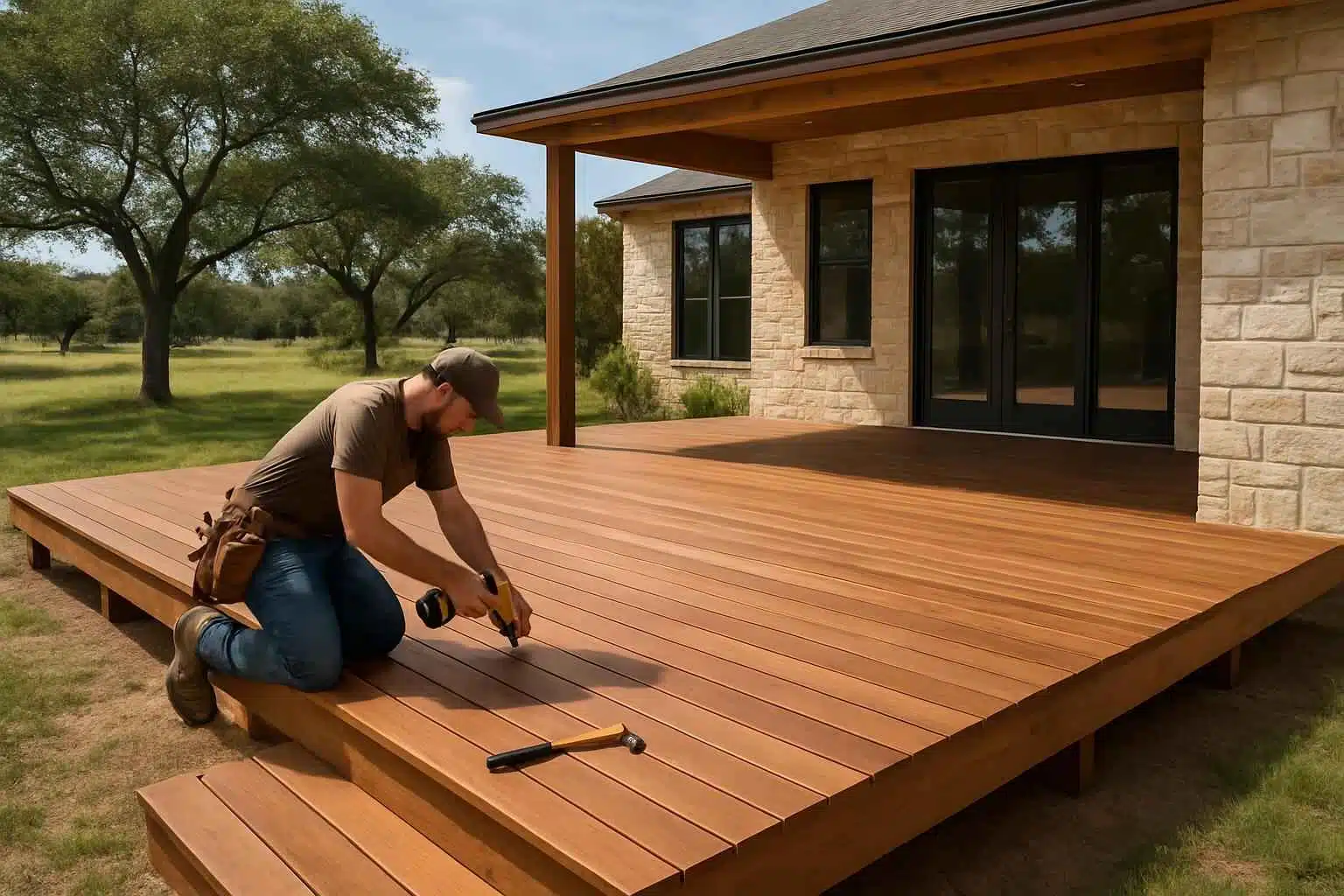 Wood Deck Builder in Harper TX