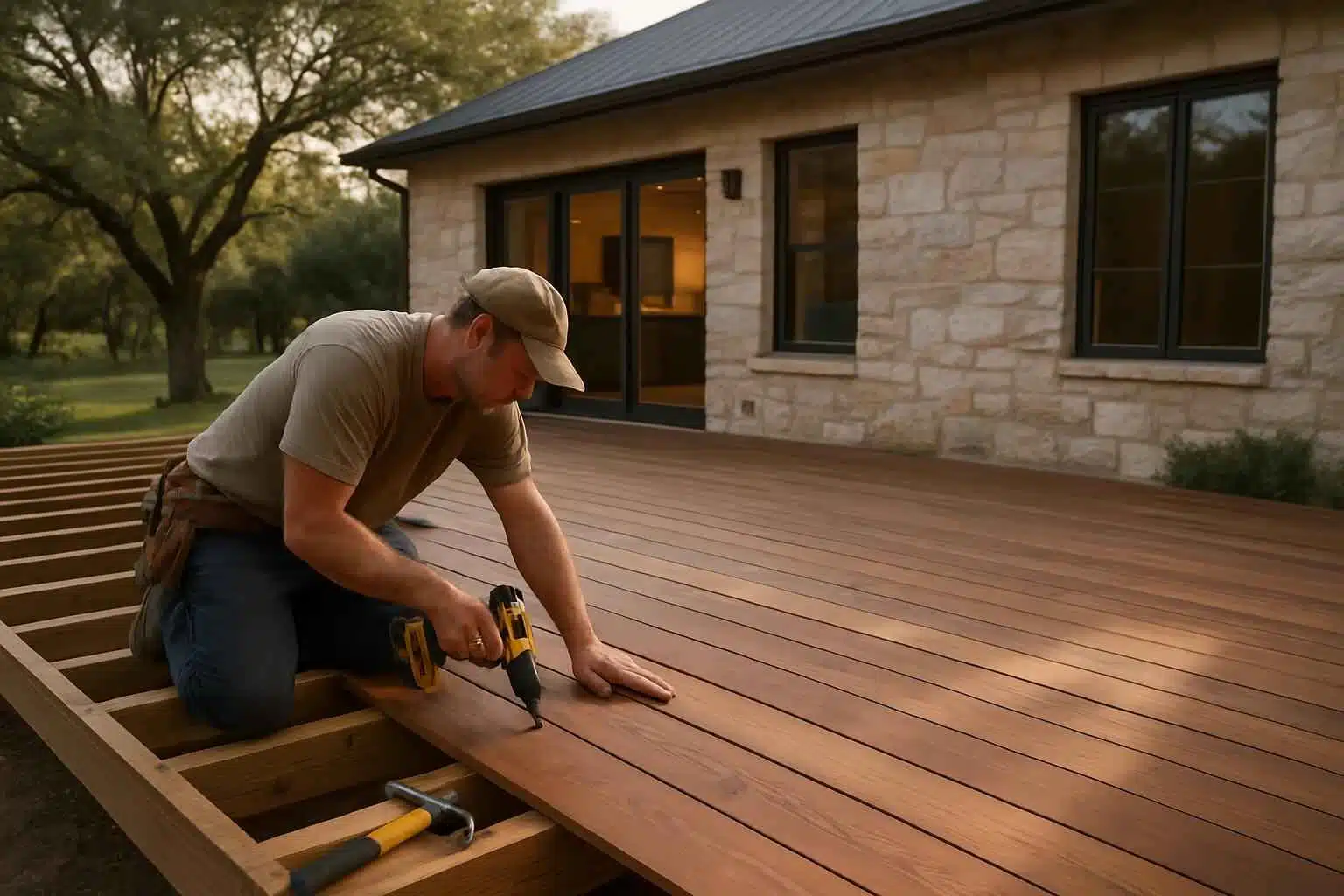 Wood Deck Builder in Hye TX