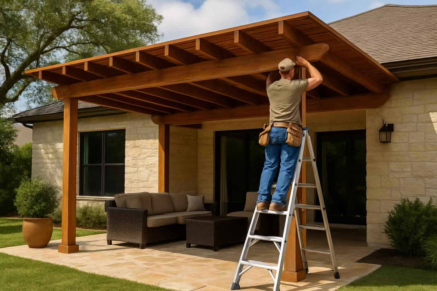 Patio Cover Installation Contractor In Comfort TX Wood Patio Cover Installer in Comfort TX