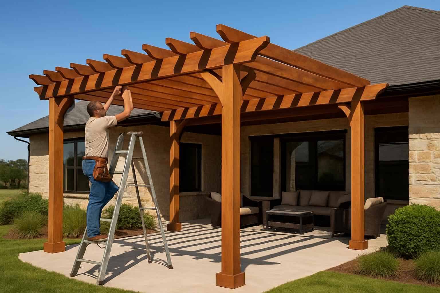 Wood Pergola Builder in Hye TX