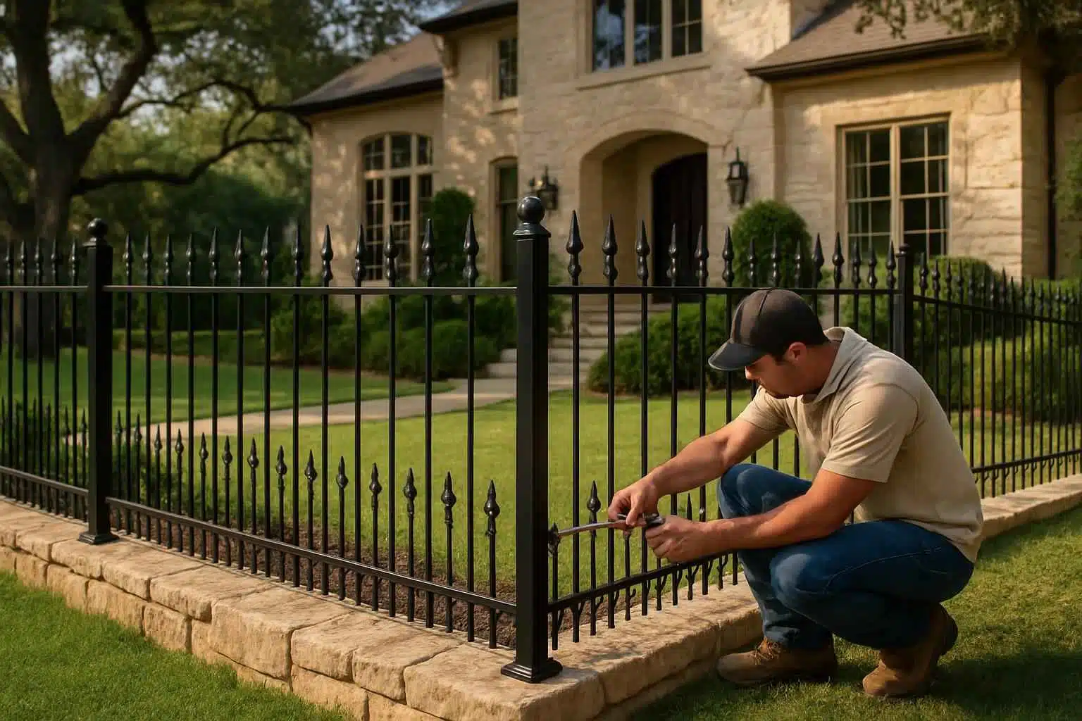Wrought Iron Fence Installer in Comfort TX