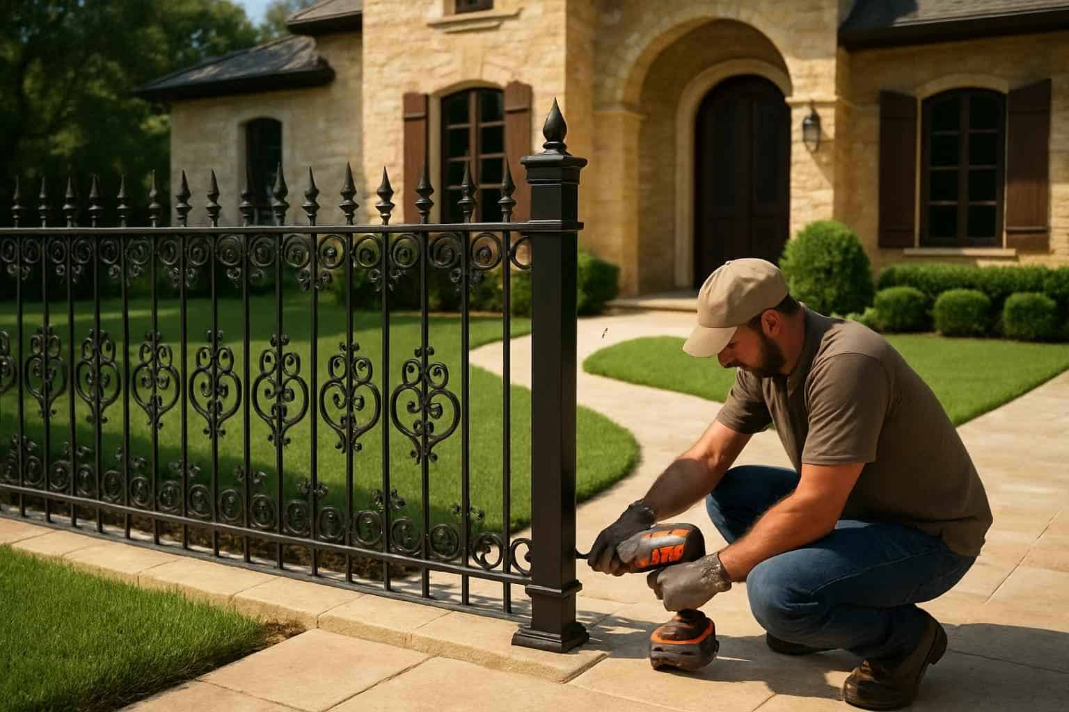 Wrought Iron Fence Installer in Harper TX