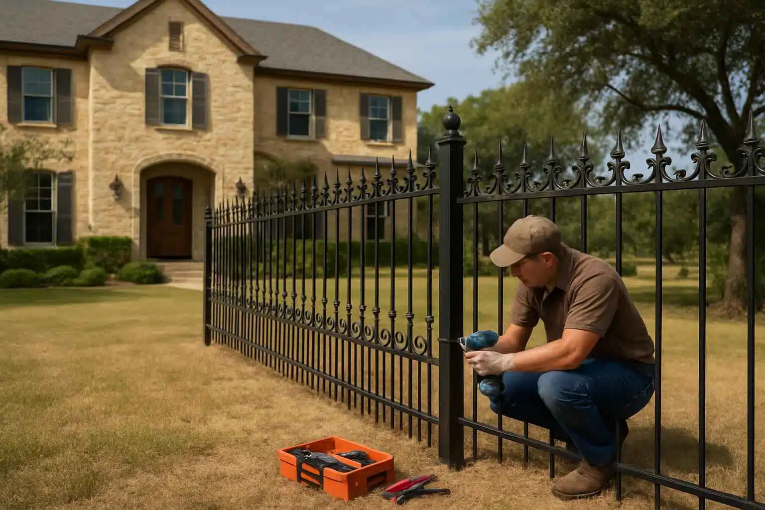 Wrought Iron Fence Installer in Hye TX