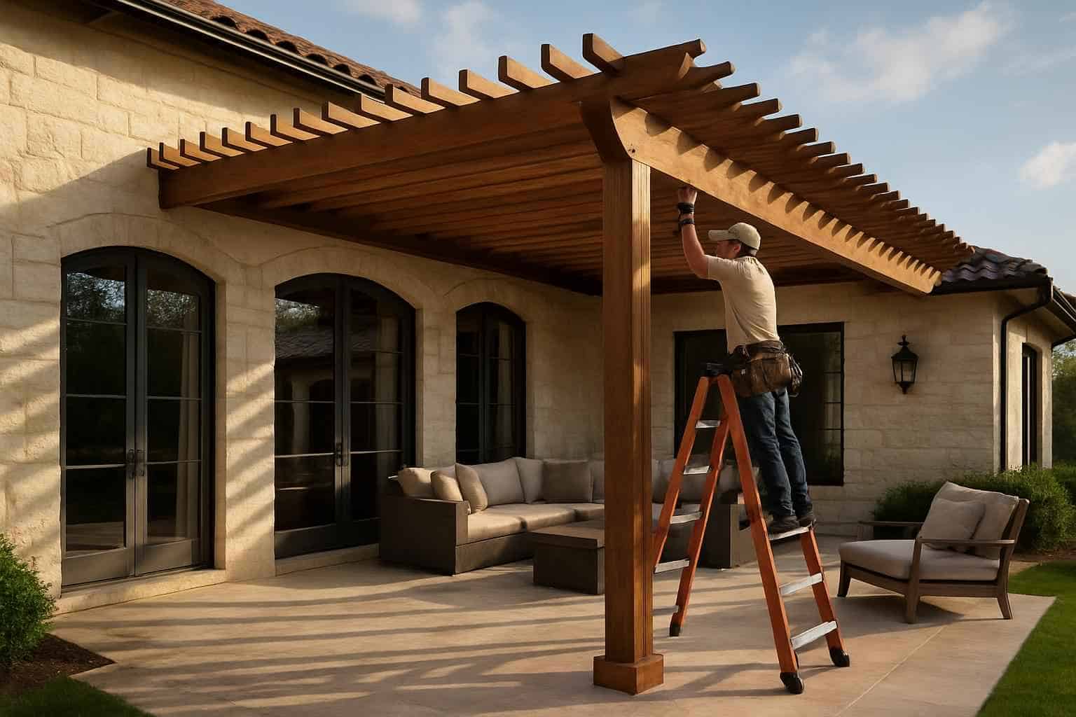 Pergola Contractor In Center Point TX Attached Pergola Installer in Center Point TX