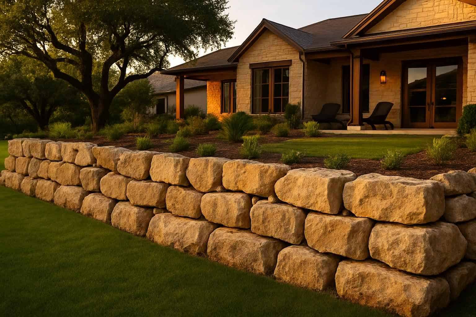 Retaining Wall Contractor In Sisterdale TX Boulder Retaining Wall Builder in Sisterdale TX
