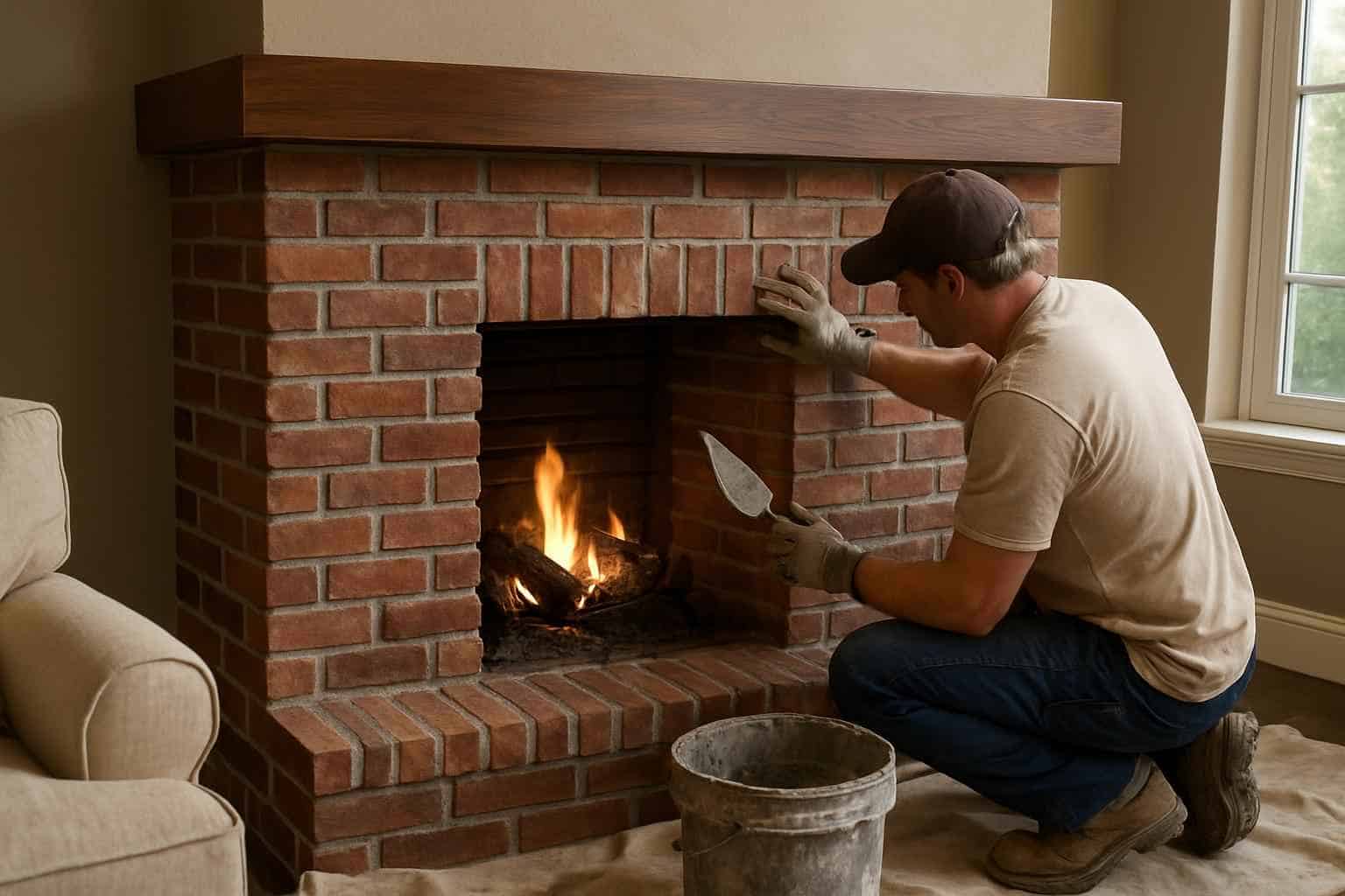 Brick Contractor In Blanco TX Brick Fireplace Surround Installer in Blanco TX