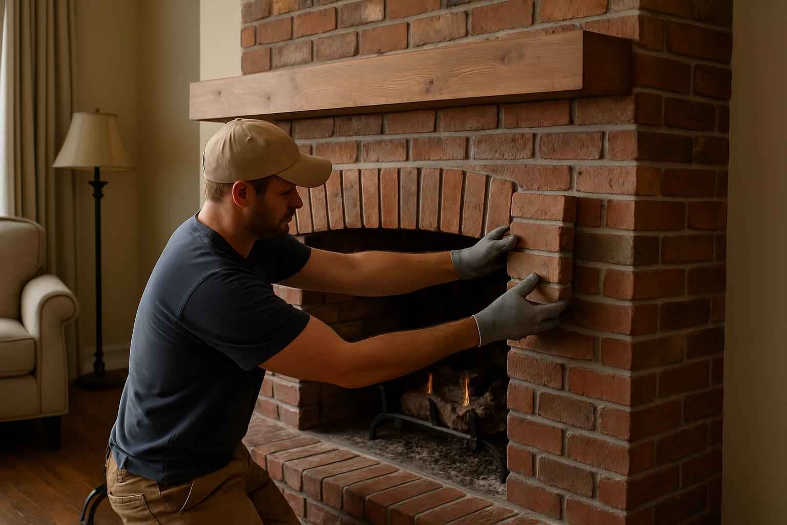 Brick Fireplace Surround Installer in Camp Verde TX